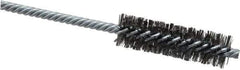 Weiler - 3/4" Diam Helical Steel Tube Brush - Double Spiral, 0.0104" Filament Diam, 2-1/2" Brush Length, 5-1/2" OAL, 1/4" Diam Shank - Eagle Tool & Supply