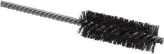 Weiler - 7/8" Diam Helical Steel Tube Brush - Double Spiral, 0.006" Filament Diam, 2-1/2" Brush Length, 5-1/2" OAL, 1/4" Diam Shank - Eagle Tool & Supply