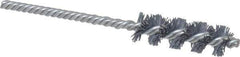 Weiler - 5/8" Diam Helical Nylon Tube Brush - Single Spiral, 0.022" Filament Diam, 2" Brush Length, 5" OAL, 7/32" Diam Shank - Eagle Tool & Supply