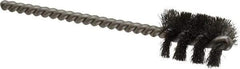 Weiler - 11/16" Diam Helical Steel Tube Brush - 0.005" Filament Diam, 1" Brush Length, 3-1/2" OAL, 3/16" Diam Stainless Steel Shank - Eagle Tool & Supply