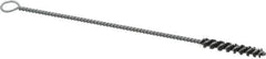 Weiler - 1-1/2" Long x 1/4" Diam Steel Hand Tube Brush - Single Spiral, 7" OAL, 0.006" Wire Diam, 3/32" Shank Diam - Eagle Tool & Supply