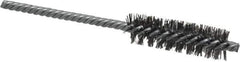 Weiler - 5/8" Diam Helical Steel Tube Brush - Double Spiral, 0.0104" Filament Diam, 2" Brush Length, 5-1/2" OAL, 7/32" Diam Shank - Eagle Tool & Supply
