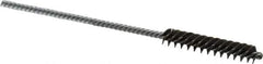 Weiler - 3/8" Diam Helical Steel Tube Brush - Double Spiral, 0.006" Filament Diam, 2" Brush Length, 4" OAL, 1/8" Diam Shank - Eagle Tool & Supply