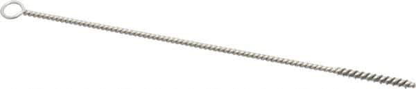 Weiler - 1" Long x 1/8" Diam Steel Hand Tube Brush - Single Spiral, 6" OAL, 0.003" Wire Diam, 3/32" Shank Diam - Eagle Tool & Supply