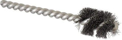 Weiler - 3/4" Diam Helical Steel Tube Brush - 0.008" Filament Diam, 1" Brush Length, 3-1/2" OAL, 7/32" Diam Stainless Steel Shank - Eagle Tool & Supply