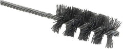 Weiler - 1-1/4" Diam Helical Nylon Tube Brush - Single Spiral, 0.022" Filament Diam, 2-1/2" Brush Length, 5-1/2" OAL, 1/4" Diam Shank - Eagle Tool & Supply