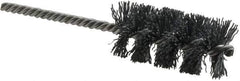 Weiler - 1-1/4" Diam Helical Nylon Tube Brush - Single Spiral, 0.022" Filament Diam, 2-1/2" Brush Length, 5-1/2" OAL, 1/4" Diam Shank - Eagle Tool & Supply
