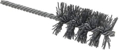Weiler - 1-1/2" Diam Helical Nylon Tube Brush - Single Spiral, 0.035" Filament Diam, 2-1/2" Brush Length, 5-1/2" OAL, 1/4" Diam Shank - Eagle Tool & Supply
