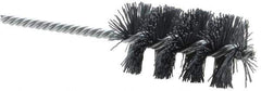 Weiler - 1-1/2" Diam Helical Nylon Tube Brush - Single Spiral, 0.022" Filament Diam, 2-1/2" Brush Length, 5-1/2" OAL, 1/4" Diam Shank - Eagle Tool & Supply