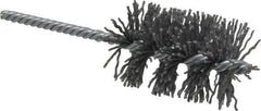 Weiler - 1-3/4" Diam Helical Nylon Tube Brush - Single Spiral, 0.04" Filament Diam, 2-1/2" Brush Length, 5-1/2" OAL, 1/4" Diam Shank - Eagle Tool & Supply