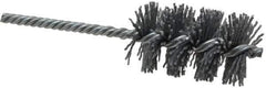 Weiler - 1-1/2" Diam Helical Nylon Tube Brush - Single Spiral, 0.04" Filament Diam, 2-1/2" Brush Length, 5-1/2" OAL, 1/4" Diam Shank - Eagle Tool & Supply