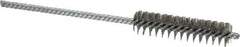 Weiler - 3/8" Diam Helical Steel Tube Brush - Double Spiral, 0.003" Filament Diam, 2" Brush Length, 4" OAL, 1/8" Diam Shank - Eagle Tool & Supply