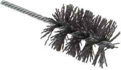 Weiler - 2" Diam Helical Nylon Tube Brush - Single Spiral, 0.04" Filament Diam, 2-1/2" Brush Length, 5-1/2" OAL, 1/4" Diam Shank - Eagle Tool & Supply