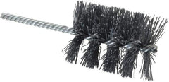 Weiler - 2" Diam Helical Nylon Tube Brush - Single Spiral, 0.022" Filament Diam, 2-1/2" Brush Length, 5-1/2" OAL, 1/4" Diam Shank - Eagle Tool & Supply