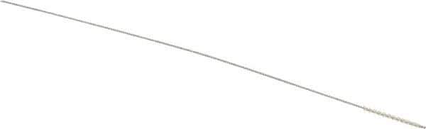 Weiler - 0.05" Diam Helical Nylon Tube Brush - 0.012" Filament Diam, 1/2" Brush Length, 4" OAL, 0.022" Diam Shank - Eagle Tool & Supply