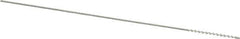 Weiler - 0.075" Diam Helical Nylon Tube Brush - 0.012" Filament Diam, 3/4" Brush Length, 4" OAL, 0.033" Diam Shank - Eagle Tool & Supply