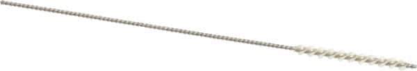 Weiler - 0.105" Diam Helical Nylon Tube Brush - 0.012" Filament Diam, 1" Brush Length, 4" OAL, 0.041" Diam Shank - Eagle Tool & Supply