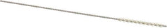 Weiler - 0.105" Diam Helical Nylon Tube Brush - 0.012" Filament Diam, 1" Brush Length, 4" OAL, 0.041" Diam Shank - Eagle Tool & Supply