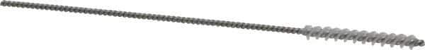 Weiler - 1/8" Diam Helical Nylon Tube Brush - 0.012" Filament Diam, 1" Brush Length, 4" OAL, 0.064" Diam Shank - Eagle Tool & Supply