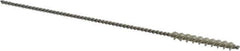 Weiler - 0.135" Diam Helical Nylon Tube Brush - 0.012" Filament Diam, 1" Brush Length, 4" OAL, 0.075" Diam Shank - Eagle Tool & Supply