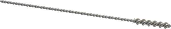 Weiler - 0.19" Diam Helical Nylon Tube Brush - 0.012" Filament Diam, 1" Brush Length, 5" OAL, 0.087" Diam Shank - Eagle Tool & Supply