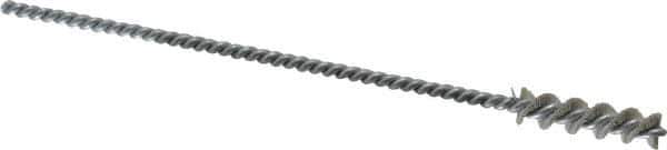 Weiler - 0.26" Diam Helical Nylon Tube Brush - 0.012" Filament Diam, 1" Brush Length, 5" OAL, 0.115" Diam Shank - Eagle Tool & Supply