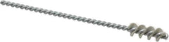 Weiler - 0.385" Diam Helical Nylon Tube Brush - 0.012" Filament Diam, 1" Brush Length, 5" OAL, 0.147" Diam Shank - Eagle Tool & Supply