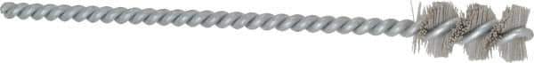 Weiler - 0.515" Diam Helical Nylon Tube Brush - 0.012" Filament Diam, 1" Brush Length, 5" OAL, 0.194" Diam Shank - Eagle Tool & Supply