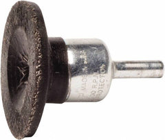 Weiler - 1-3/4" Brush Diam, Encapsulated, Crimped, Flared End Brush - 1/4" Diam Shank, 25,000 Max RPM - Eagle Tool & Supply