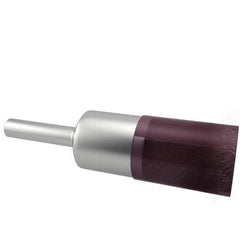 Weiler - 1/2" Brush Diam, Encapsulated, Crimped, End Brush - 1/4" Diam Shank, 18,000 Max RPM - Eagle Tool & Supply