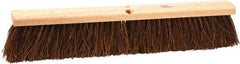 Weiler - 18" Rough Surface Palmyra Push Broom - 4" Bristle Length, Wood Block, Threaded Handle Connection, Handle Sold Separately - Eagle Tool & Supply