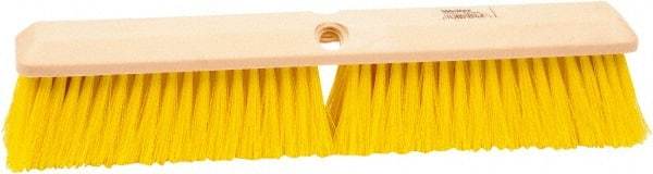 Weiler - 18" General Purpose Polypropylene Push Broom - 3" Bristle Length, Foam Block, Threaded Handle Connection, Handle Sold Separately - Eagle Tool & Supply