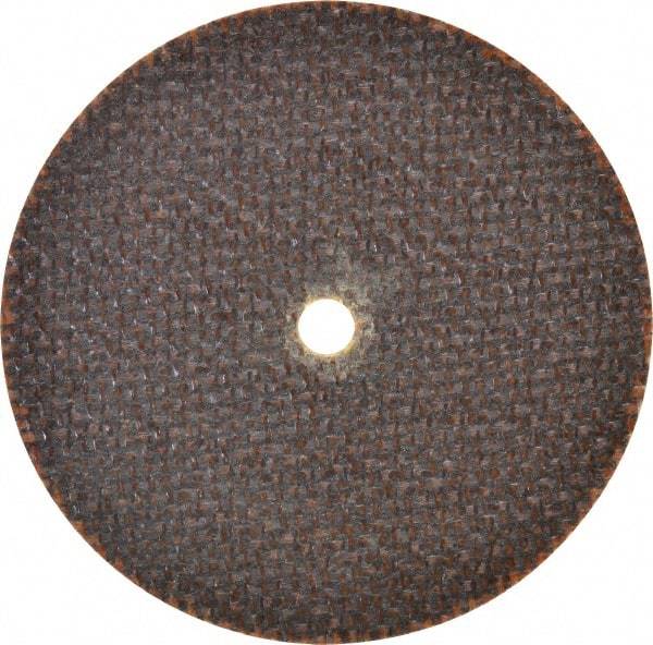 Norton - 3" 60 Grit Aluminum Oxide Cutoff Wheel - 0.06" Thick, 1/4" Arbor, 25,465 Max RPM, Use with Die Grinders - Eagle Tool & Supply