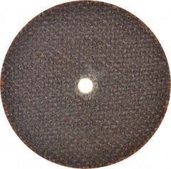 Norton - 3" 60 Grit Aluminum Oxide Cutoff Wheel - 0.06" Thick, 1/4" Arbor, 25,465 Max RPM, Use with Die Grinders - Eagle Tool & Supply