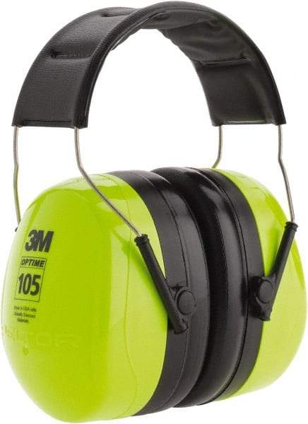 3M - Over the Head Black & Green Earmuffs - 30 NRR Rating - Eagle Tool & Supply