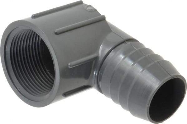 Value Collection - 1-1/4" Barb, 1-1/4 FIPT, Multiple Barbed Tube Elbow - PVC, Female - Eagle Tool & Supply