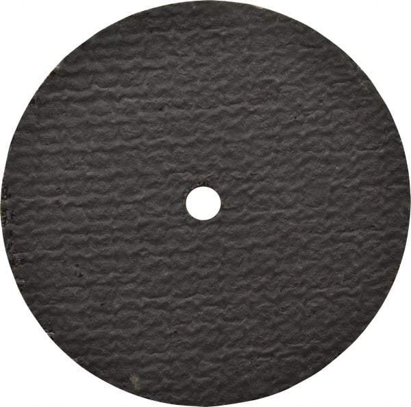 Norton - 3" 36 Grit Aluminum Oxide Cutoff Wheel - 1/8" Thick, 1/4" Arbor, 25,465 Max RPM, Use with Die Grinders - Eagle Tool & Supply