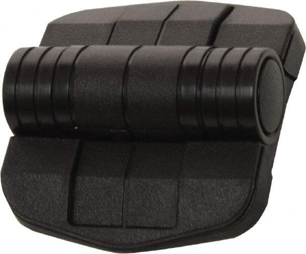 Made in USA - 2-1/4" Long x 2-1/16" Wide x 45/64" Thick, Door Positioning Hinge - Black Acetal with Chrome Steel Detent Ball, Black Finish - Eagle Tool & Supply