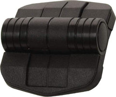 Made in USA - 2-1/4" Long x 2-1/16" Wide x 45/64" Thick, Door Positioning Hinge - Black Acetal with Chrome Steel Detent Ball, Black Finish - Eagle Tool & Supply