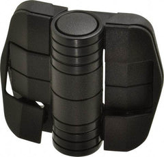 Value Collection - 2-1/4" Long x 2-1/16" Wide x 45/64" Thick, Door Positioning Hinge - Black Acetal with Chrome Steel Detent Ball, Black Finish - Eagle Tool & Supply