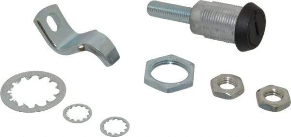 Made in USA - 3.02" Long x 1-1/16" Wide x 1-1/16" High, Slotted Recess Style Latch - Die Cast Zinc, with Black Powder Coat Finish - Eagle Tool & Supply