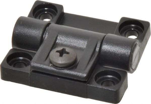 Value Collection - 1-45/64" Long x 1-29/64" Wide x 1-3/32" Thick, Adjustable Friction Hinge - Black Acetal Leaves with Polycarbonate Pin & 303 Stainless Steel Nut & Screw, Black Finish - Eagle Tool & Supply