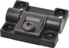 Value Collection - 1-45/64" Long x 1-29/64" Wide x 1-3/32" Thick, Adjustable Friction Hinge - Black Acetal Leaves with Polycarbonate Pin & 303 Stainless Steel Nut & Screw, Black Finish - Eagle Tool & Supply