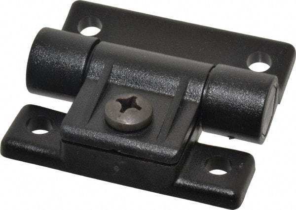 Value Collection - 2-1/2" Long x 2-17/64" Wide x 49/64" Thick, Adjustable Friction Hinge - Black Acetal Leaves with Polycarbonate Pin & 303 Stainless Steel Nut & Screw, Black Finish - Eagle Tool & Supply