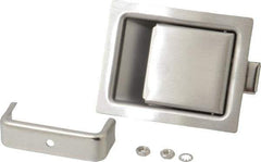 Made in USA - 5" Long x 2.68" Wide x 1-15/16" High, Paddle Latch - Stainless Steel, with Brushed Finish - Eagle Tool & Supply