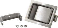 Made in USA - 3.31" Long x 2.68" Wide x 1.430" High, Paddle Latch - Stainless Steel, with Brushed Finish - Eagle Tool & Supply