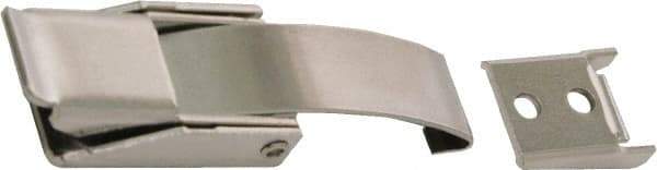 Made in USA - 3.3" Long x 7/8" Wide x 9/16" High, Draw Latch - Stainless Steel, with Passivate Finish - Eagle Tool & Supply