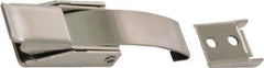 Made in USA - 3.3" Long x 7/8" Wide x 9/16" High, Draw Latch - Stainless Steel, with Passivate Finish - Eagle Tool & Supply