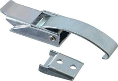 Made in USA - 3.34" Long x 0.89" Wide x 0.570" High, Draw Latch - Steel, with Zinc Plate, Bright Chromate Dip Finish - Eagle Tool & Supply