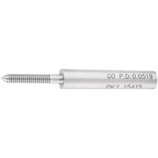 SPI - #0-80, Class 2B, 3B, Single End Plug Thread Go Gage - Steel, Size 000 Handle Not Included - Eagle Tool & Supply